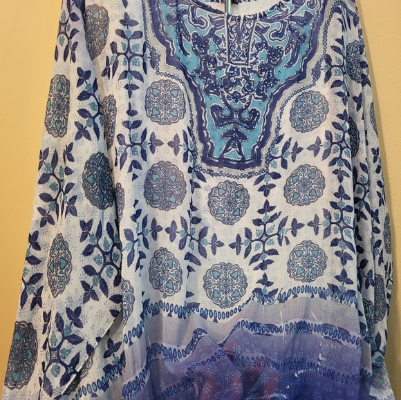 Ladies sheer tunic- sz M/L, Style&Co, - Picture 5 of 6